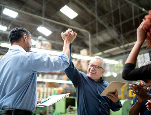 high five, hand shake, QuickFund, small business loans,