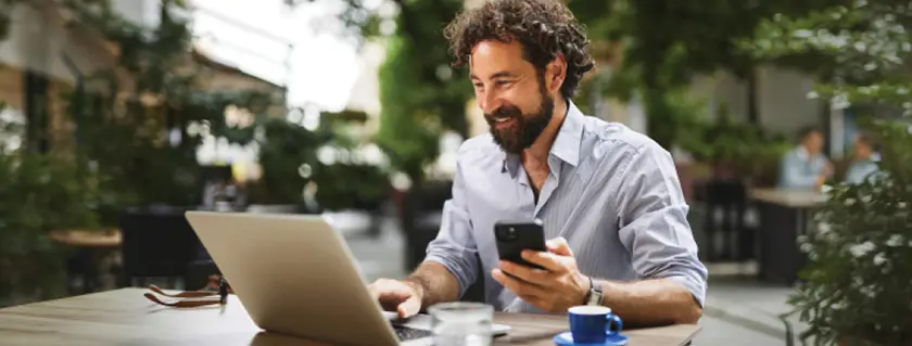 Checking accounts, mobile view banner, Travis CU,