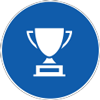 Awards icon blue circle