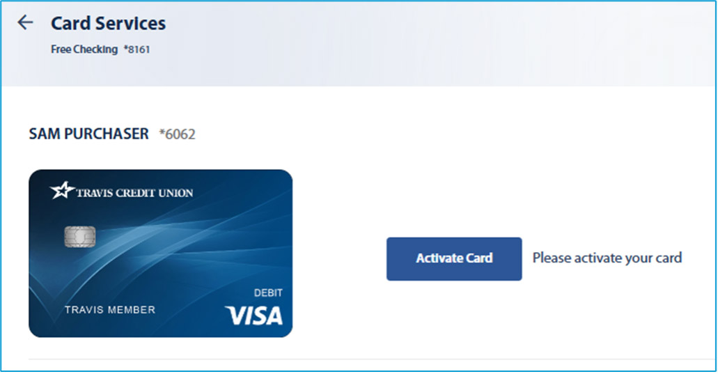 step 4, activate debit card
