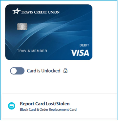 step 3, report lost stolen card