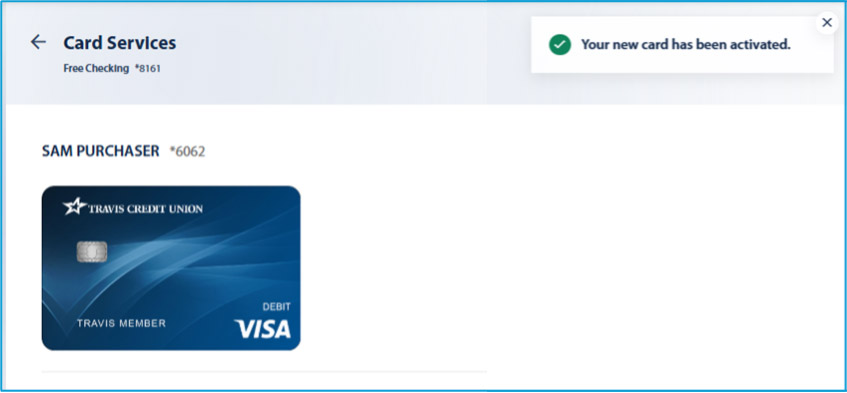 step 7, activate debit card