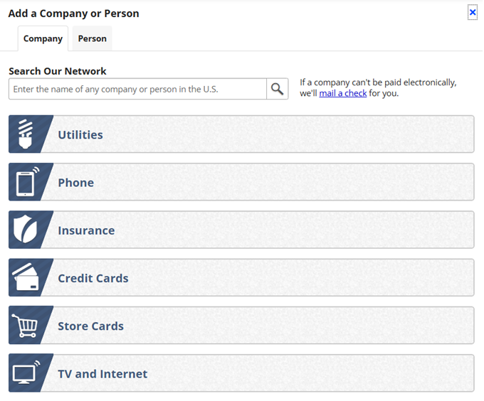 step 3 search for the biller