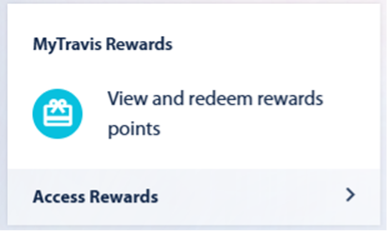 MyTravis Rewards login, digital banking view