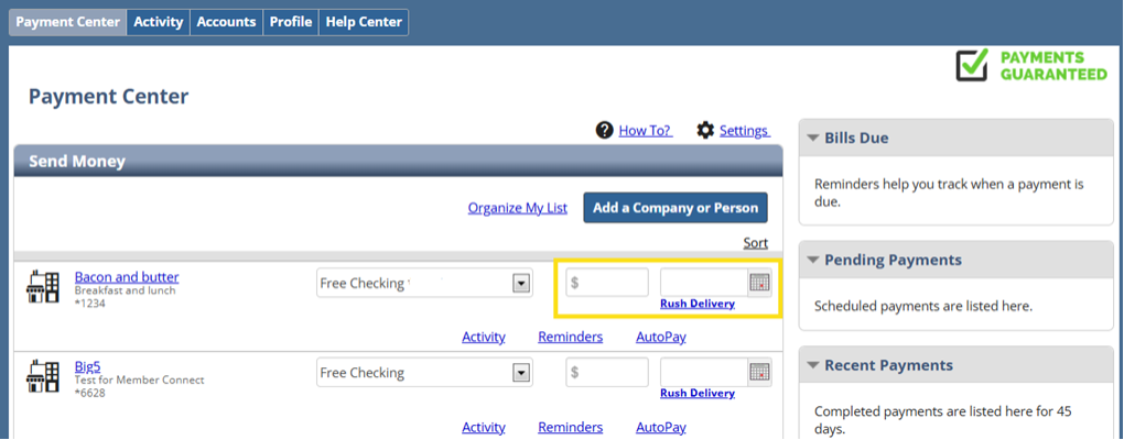 step 3 enter payment details