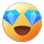 smiley face emoji with diamond eyes