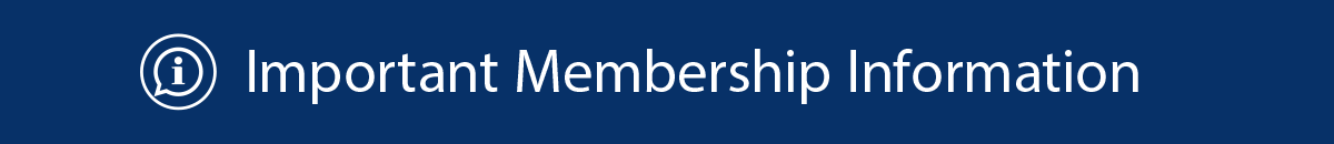 Important membership information banner